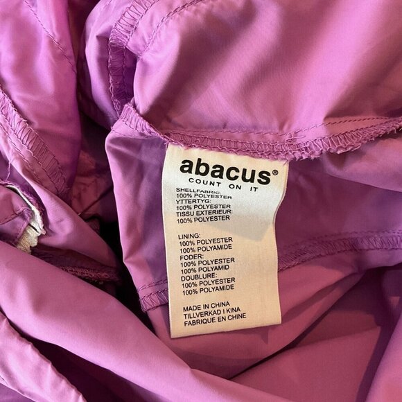Abacus Outdoor Women's Packable Jacket Fuchsia Pink Size L Short Sleeve Hood - Picture 10 of 11